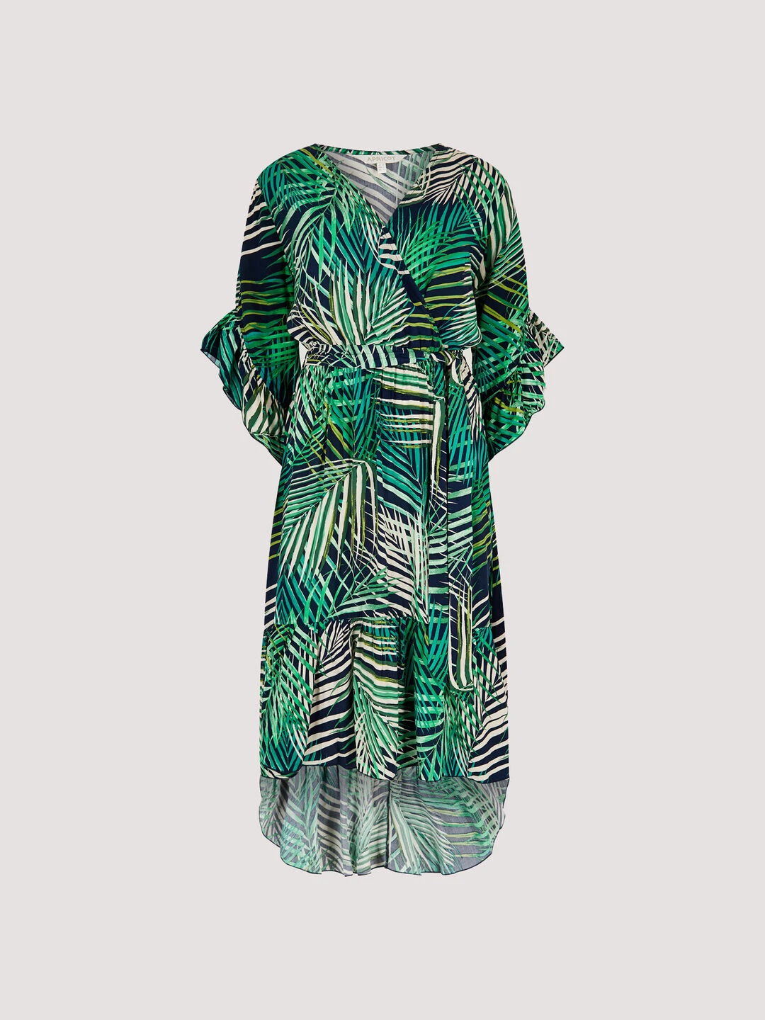 Tropical Leaf Ruffle Dress - Image 5