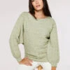 Aran Stripe Batwing Jumper