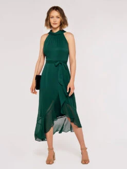 Halter Neck Ruffle Dress