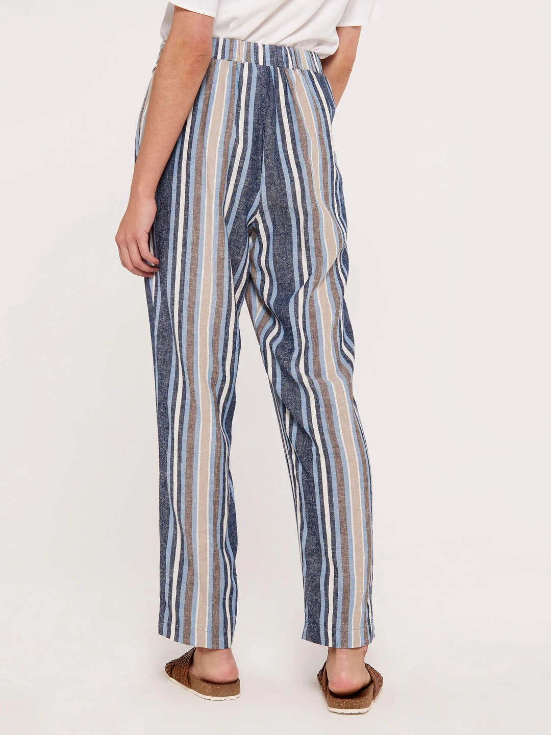 Chambray Stripe Trousers - Image 2