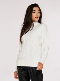 Jacquard Mock Neck Jumper