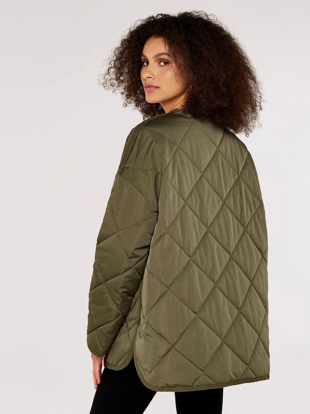Collarless Quilted Jacket - Image 6