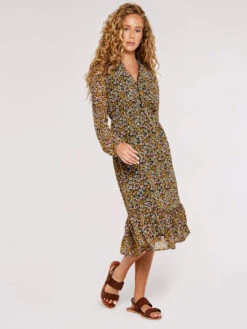 Pansy Ditsy Ruffle Dress