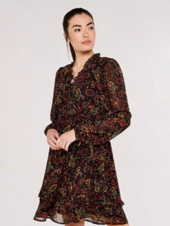 Paisley Smock Frill Dress