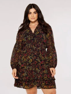 Curve Paisley Smock Dress