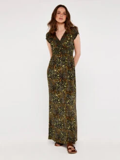 Cheetah Smock Maxi Dress