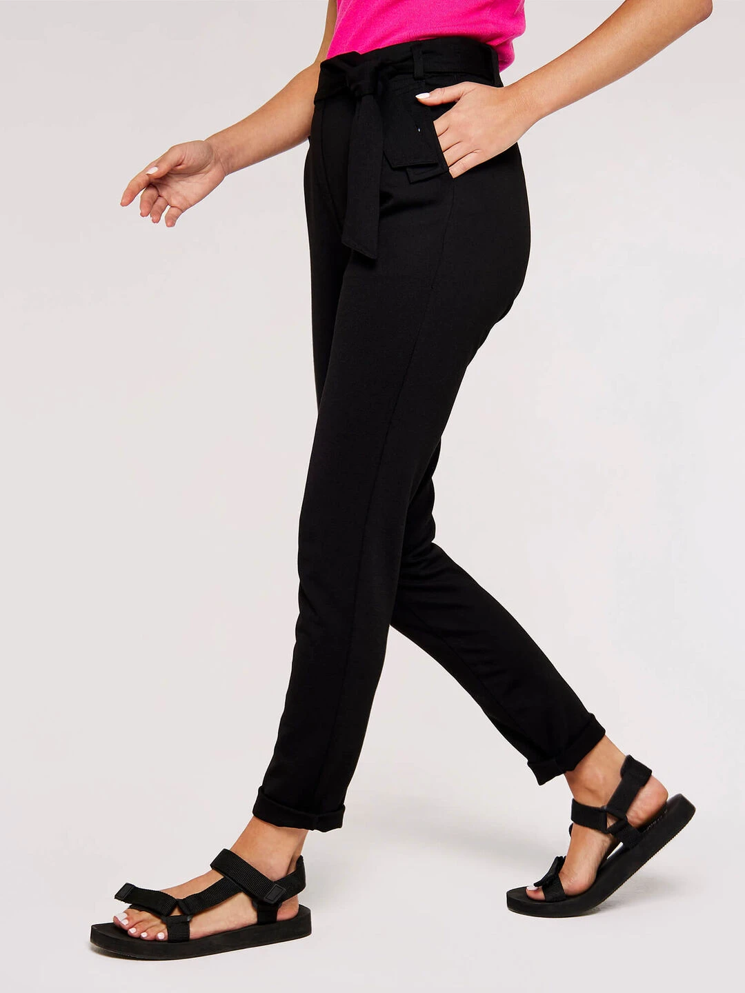 Belted Ponti Trousers - Image 2