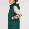 Hooded Zip Puffer Gilet