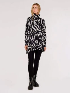 Zebra Print Oversized Tunic