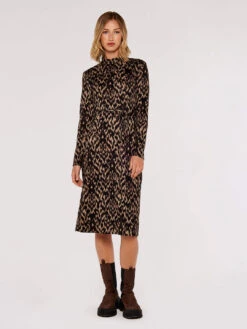 Tapestry Side Split Midi Dress