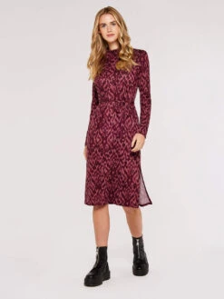 Tapestry Side Split Midi Dress