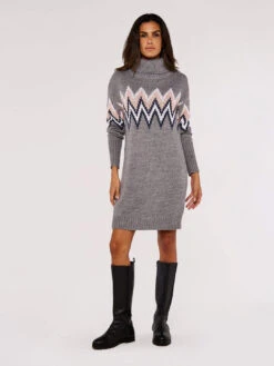 Chevron Jumper Mini Dress