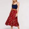Blossom Belted Midi Skirt