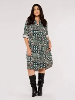 Curve Patchwork Mini Dress