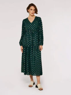 Foil Luminous Midi Dress