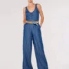 Denim Wide Leg Jumpsuit