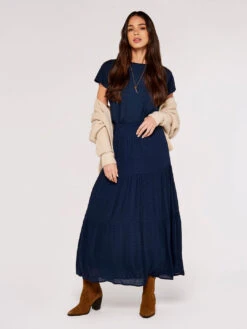 Crinkle Dobby Tiered Skirt