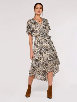 Watercolour Dot Midi Dress