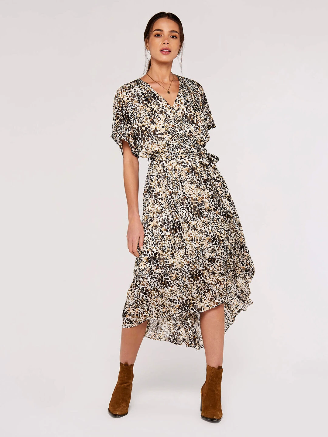 Watercolour Dot Midi Dress