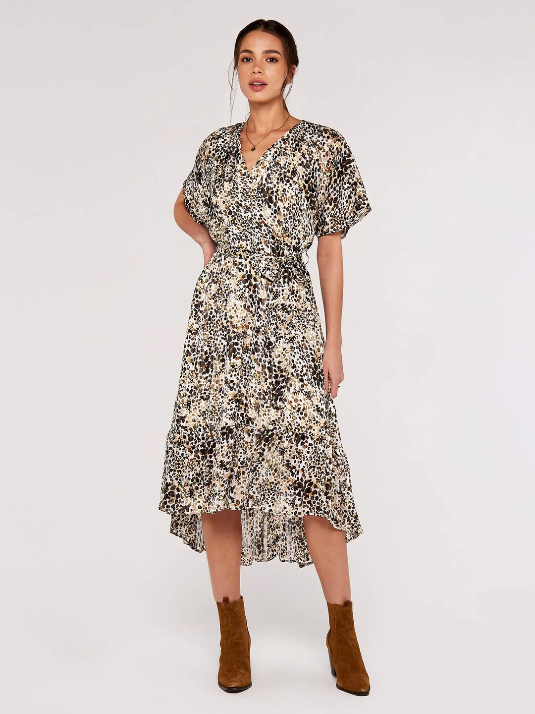 Watercolour Dot Midi Dress - Image 3