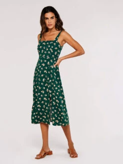 Floral Split Sun Midi Dress