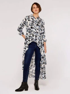 Paint Splash Extreme Hem Shirt