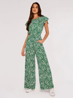 Brushstroke Weave Palazzo Jumpsuit