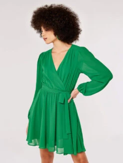 Chiffon Wrap Mini Dress