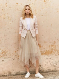 Tulle Hanky Midi Skirt