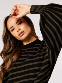 Stripe Rib Boxy Jumper