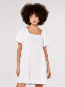 Puff Sleeve Mini Dress