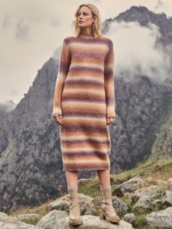 Ombre Knitted Midi Dress