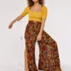 Floral Side Slit Palazzo