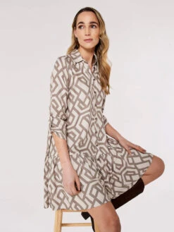 Geometric Print Mini Dress