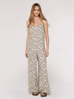 Retro Geo Print Jumpsuit