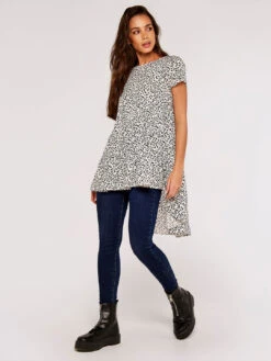 Ikat Dot Oversized Top