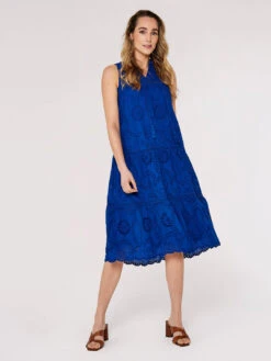 Tassel Broderie Midaxi Dress