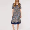 Diamond Paisley Midi Dress