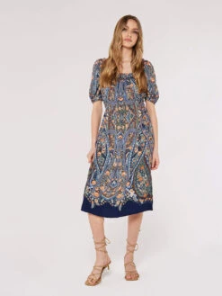 Diamond Paisley Midi Dress