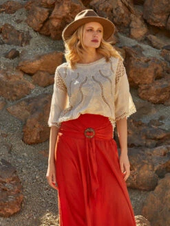 Shimmer Coconut Buckle Skirt