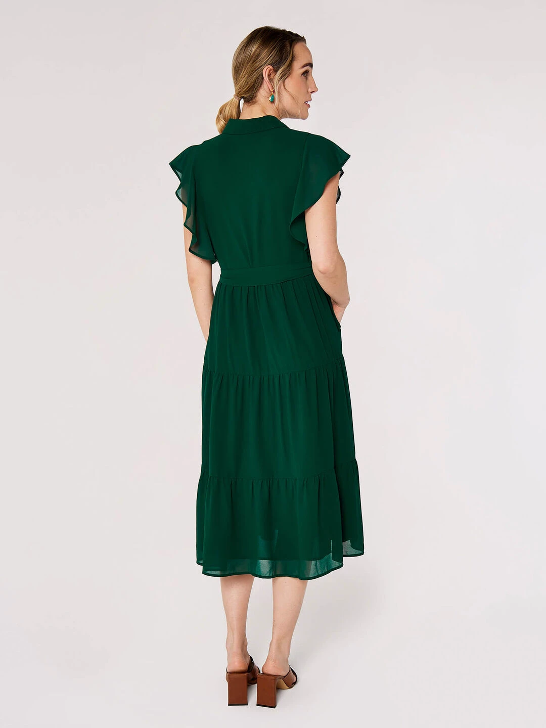 Ruffle Shirt Midi Dress - Image 3
