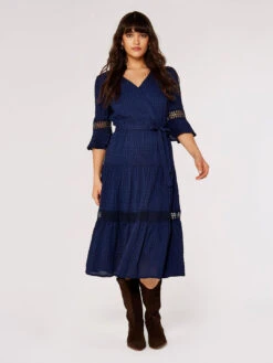 Self Check Crochet Midi Dress