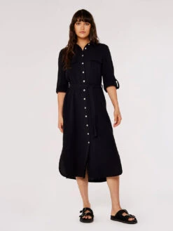 Tera Cotton Shirt Midi Dress
