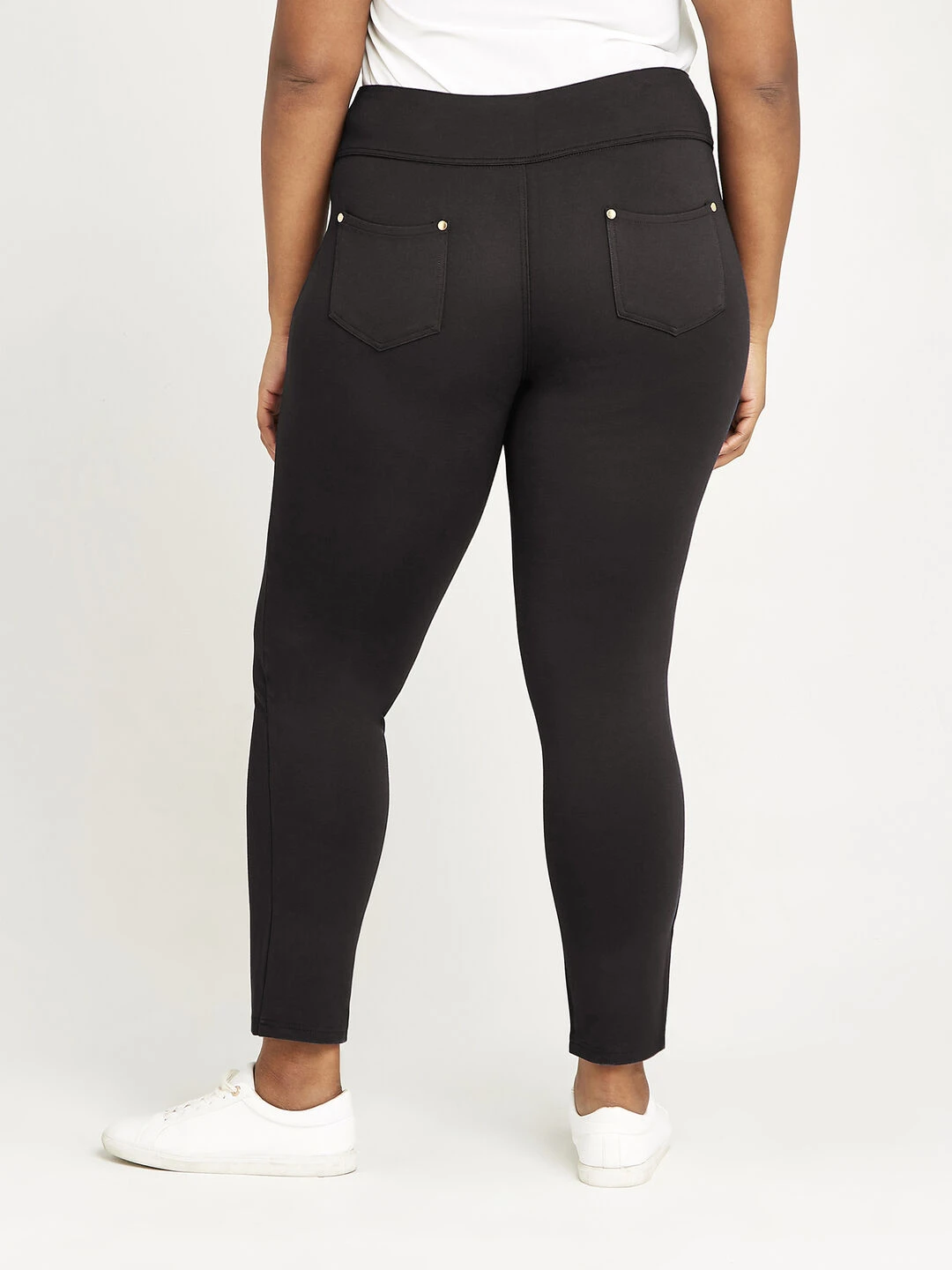 Zip Detail Ponte Trousers - Image 2