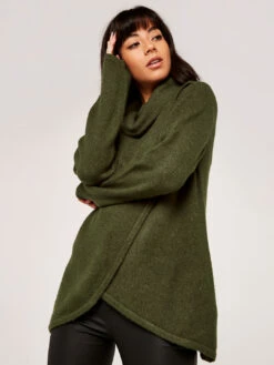 Roll Neck Wrap Jumper