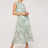 Botanical Grecian Pleat Dress