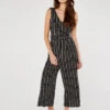Stripe Pocket Jumpsuit