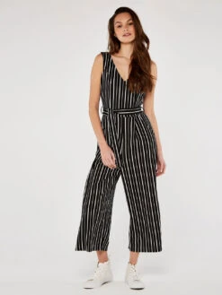Stripe Pocket Jumpsuit