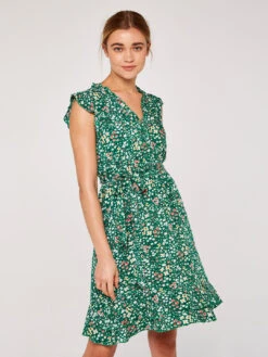 Ditsy Ruffle Mini Dress