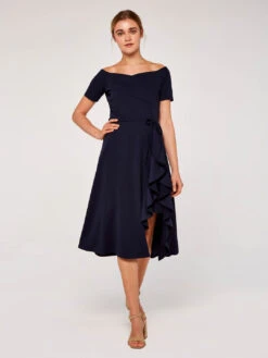 Bardot Frill Midi Dress
